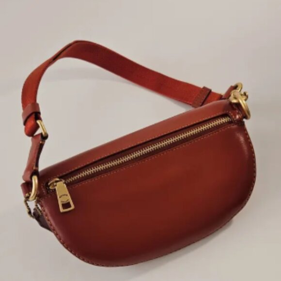 COACH Bethany Belt Bag Crossbody Signature Brown Leather with Classic Monogram - Picture 8 of 14